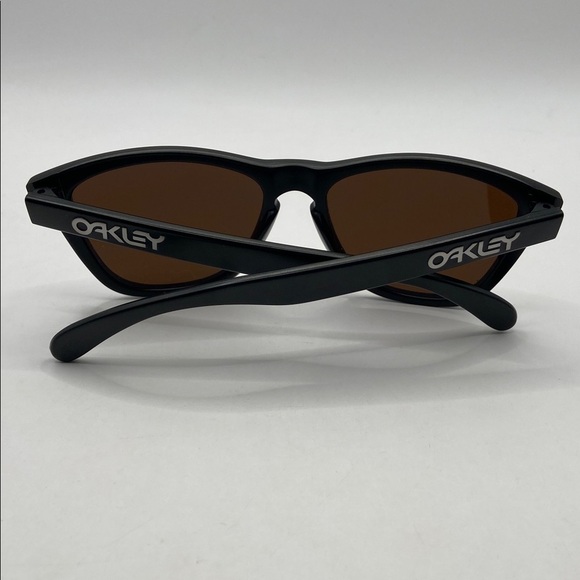 Vintage Oakley Frogskins Matte Black Sunglasses With Bronze Amber Lense main image 11